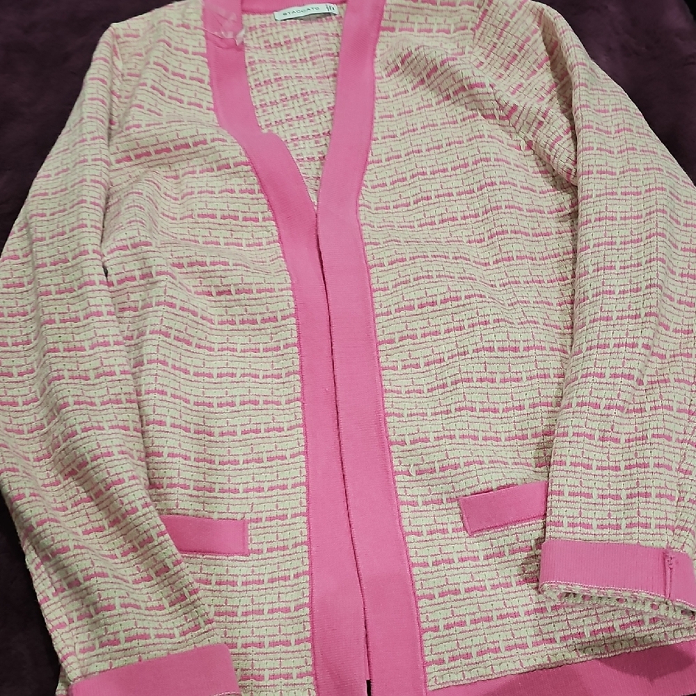 Staccato Pink and Cream Tweed Blazer